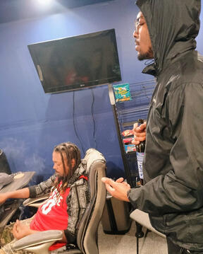 JRI$EN in a studio session with Greensboro, NC engineer 2Dope Joksta